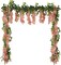 2-Pack Artificial Silk Wisteria Garland – 5.91 ft Each, Champagne Fake Wisteria Vines for Wedding Arch, Garden, and Home Floral Decorations